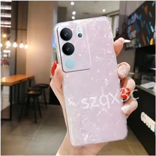 พร้อมส่ง เคสโทรศัพท์มือถือนิ่ม ปิดด้านหลัง ลายน่ารัก วิบวับ แฟชั่น สําหรับ VIVO V29 Y78 Y27 Y36 Y02T Y02A Y02 V27 V27e X90 Pro 5G 4G Y78