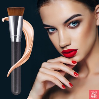 Chubby Pier Foundation Brush แปรงแต่งหน้าครีมแบนสำหรับการใช้เครื่องสำอางระดับมืออาชีพ , Beauty Frenzy