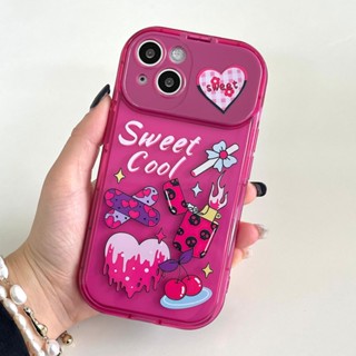 เคสโทรศัพท์มือถือ TPU แบบฝาพับกระจก ลายหัวใจ สําหรับ IPhone 11 12 13 14 Pro Max 12 Pro Max