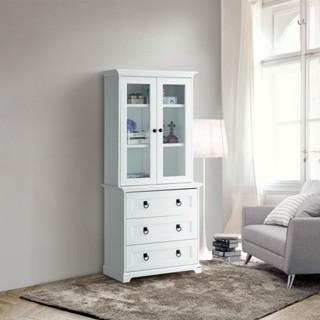 [กทม. 3-5 วัน ส่ง] Koncept furniture ตู้สูง รุ่น Melona สีขาว (80x46x180 ซม.)