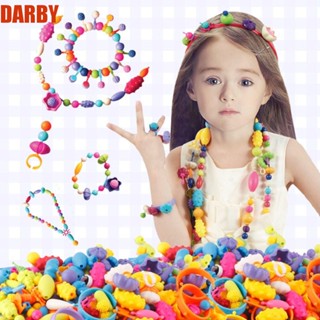 Darby ลูกปัดป๊อป ลูกปัดสแน็ป ขนาดใหญ่ หลากสี สําหรับทําเครื่องประดับ สร้อยข้อมือ ปาร์ตี้ ของขวัญวันเกิด DIY