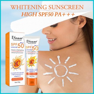 Spf 50 โลชั่นกันแดด วิตามินซี สเปกตรัมกว้าง ธรรมชาติ ครีมกันแดดบํารุงผิวหน้า สําหรับผิวส่วนใหญ่ T polnth