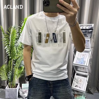 Acland เสื้อยืดผู้ชาย ผู้ชายเสื้อเชิ้ต เสื้อยืด ผ้านุ่ม ใส่สบาย ไม่หด ไม่ต้องรีด MTX2390KI4 37Z230911