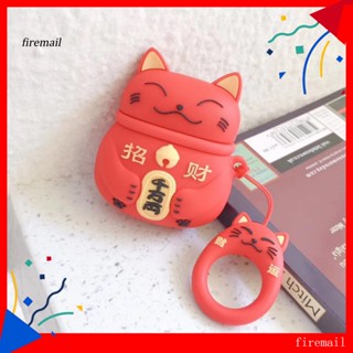 [FM] เคสหูฟัง ป้องกันรอยขีดข่วน ลายแมวนําโชคน่ารัก สไตล์ญี่ปุ่น สําหรับ AirPods 1 2