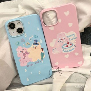 เคสป้องกันโทรศัพท์มือถือ แบบนิ่ม ลายหมี กันกระแทก สําหรับ iPhone 14 11 12 13 XS XR