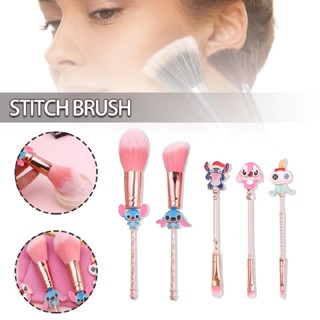 5x Cartoon Lilo &amp; Stitch Makeup Brushes Cosmetic Eyebrow Tool Set Gift