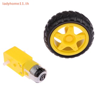 Onelady TT มอเตอร์เกียร์ พร้อมล้อยาง 3-12V DC เพลาคู่ สําหรับหุ่นยนต์รถบังคับ Arduino