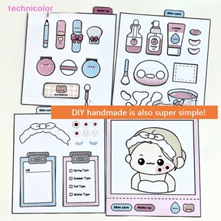 [technicolor] ใหม่ พร้อมส่ง หนังสือเกมสติกเกอร์น่ารัก เสียงเงียบ แฮนด์เมด DIY สําหรับร้านเสริมสวย