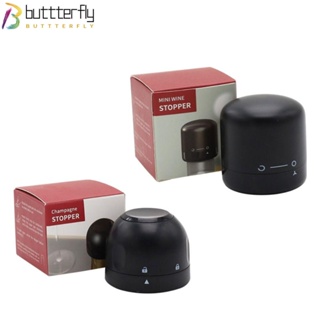 Buttterfly จุกปิดขวดไวน์แดง ซิลิโคน ABS กันรั่วซึม ทนทาน สีดํา อุปกรณ์เสริม สําหรับบาร์ 2 ชิ้น