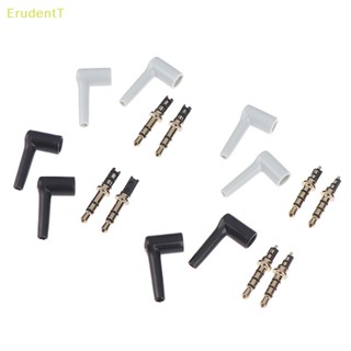 [ErudentT] แจ็คหูฟังสเตอริโอ 90 องศา 3.5 มม. 3 4 เสา 3.5 ชุบทอง 2 ชิ้น ต่อล็อต [ใหม่]