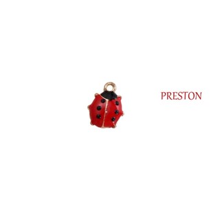 Preston จี้ลูกปัดแมลงเต่าทอง สําหรับทําเครื่องประดับ DIY