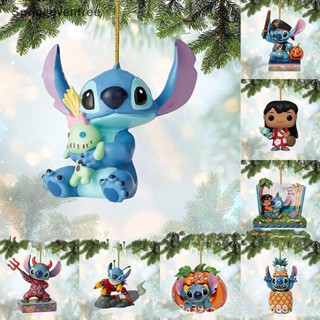 Spef จี้ฟิกเกอร์อะคริลิค รูปการ์ตูนดิสนีย์ Lilo &amp; Stitch สําหรับตกแต่งต้นคริสต์มาส