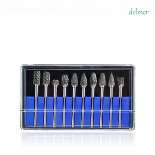 Delmer ชุดหัวเจียรโรตารี่ ก้าน 1/8 นิ้ว อุปกรณ์เสริม สําหรับเครื่องเจียรไฟฟ้า