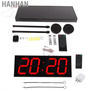 Hanhan Double Sided  Clock Digital Temperature Display Wall Clocks For Subways New