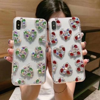 เคสโทรศัพท์มือถือ ประดับเพชร พลอยเทียม กลิตเตอร์ ระยิบระยับ แฟชั่น สําหรับ IPhone 15 Pro Max IP 14 13 12 11 Pro Max Plus