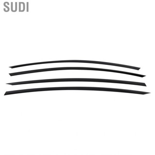 Sudi 4pcs Window Visor Vent Sun Rain Shade Deflector Black Color Fits for Tesla Model 3 2018+