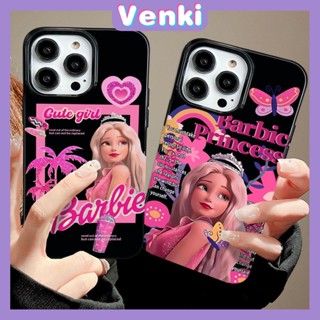 VENKI - เข้ากันได้สำหรับ เคสไอโฟน เคสไอโฟน11 เคส iphone 11กรณี TPU สีดำเคสลูกอมกันกระแทกป้องกันกล้องนุ่มเจ้าหญิงผีเสื้อสวยงามเข้ากันได้กับ iPhone 15 14 13 PRO MAX 12 PRO MAX XR