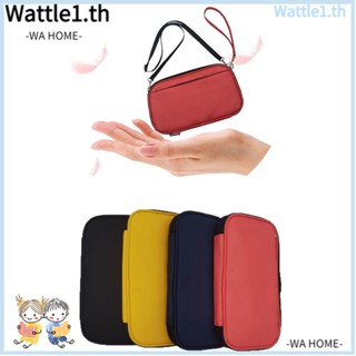 Wttle กระเป๋าใส่หนังสือเดินทาง โพลีเอสเตอร์ สีพื้น 2 สาย สําหรับครอบครัว