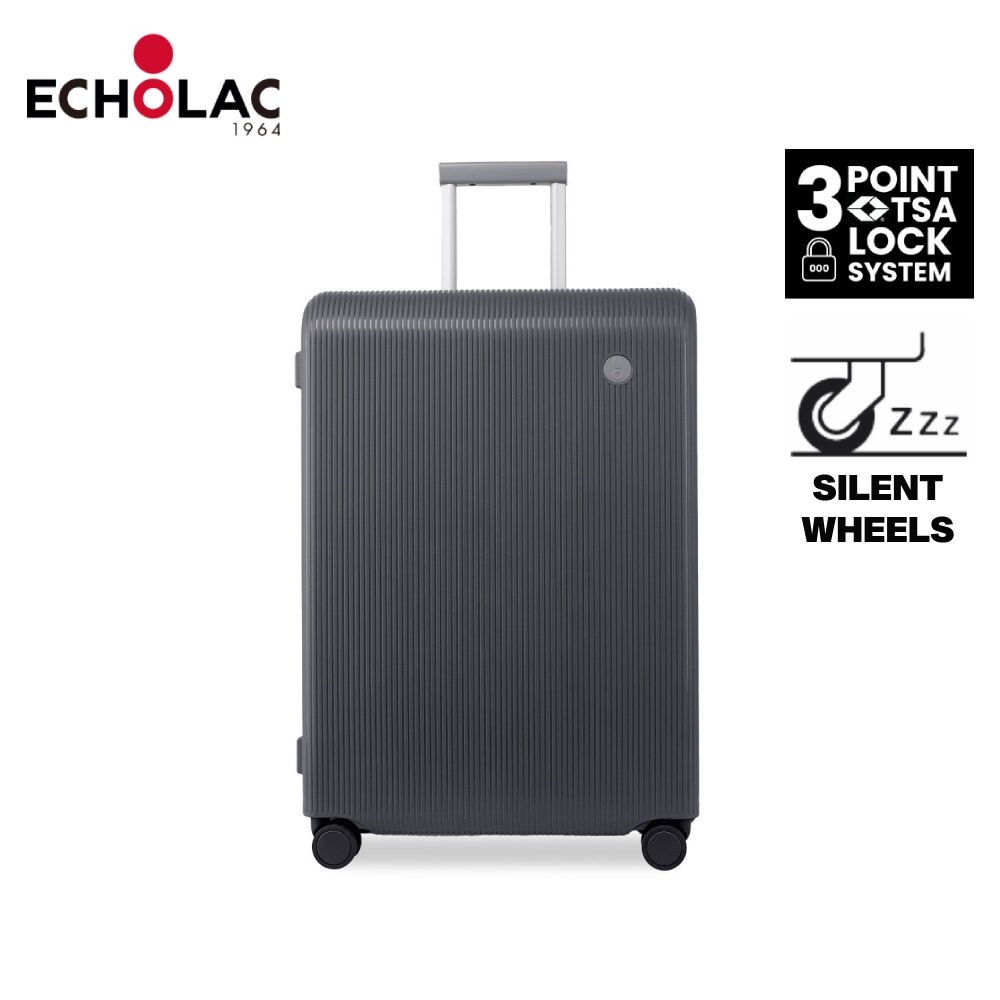 Echolac Fusion PP 20 นิ้ว Unbreakable 3 จุด TSA ล็อคระบบกรอบ Spinner Case กระเป๋าเดินทางกระเป๋า Poly