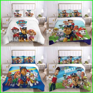 Yb2 ชุดเครื่องนอน ผ้านวม ลาย PAW Patrol Chase Marshall ซักทําความสะอาดได้ สําหรับหอพักนักเรียน BY2