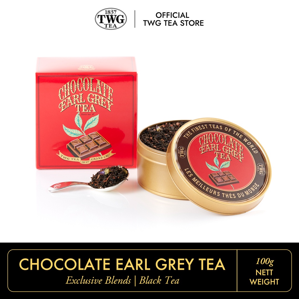 TWG Tea  Chocolate Earl Grey Tea  Black Tea  Caviar Tin Tea / ชา ทีดับเบิ้ลยูจี ชาดำ ชอคโกแลต เอิร์ล เกรย์ บรรจุ 100กรัม