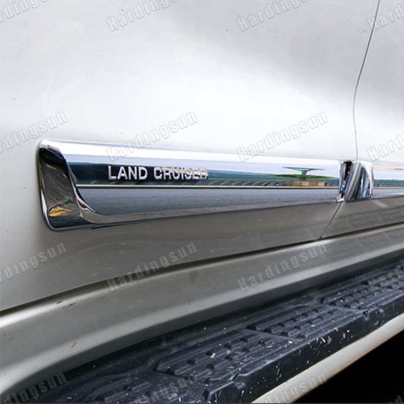 4pcs ABS Chrome รถ Moulding trim ประตูด้านข้าง Moulding body สําหรับ Toyota Land Cruiser 200 LC200 2008-2019 รุ่น