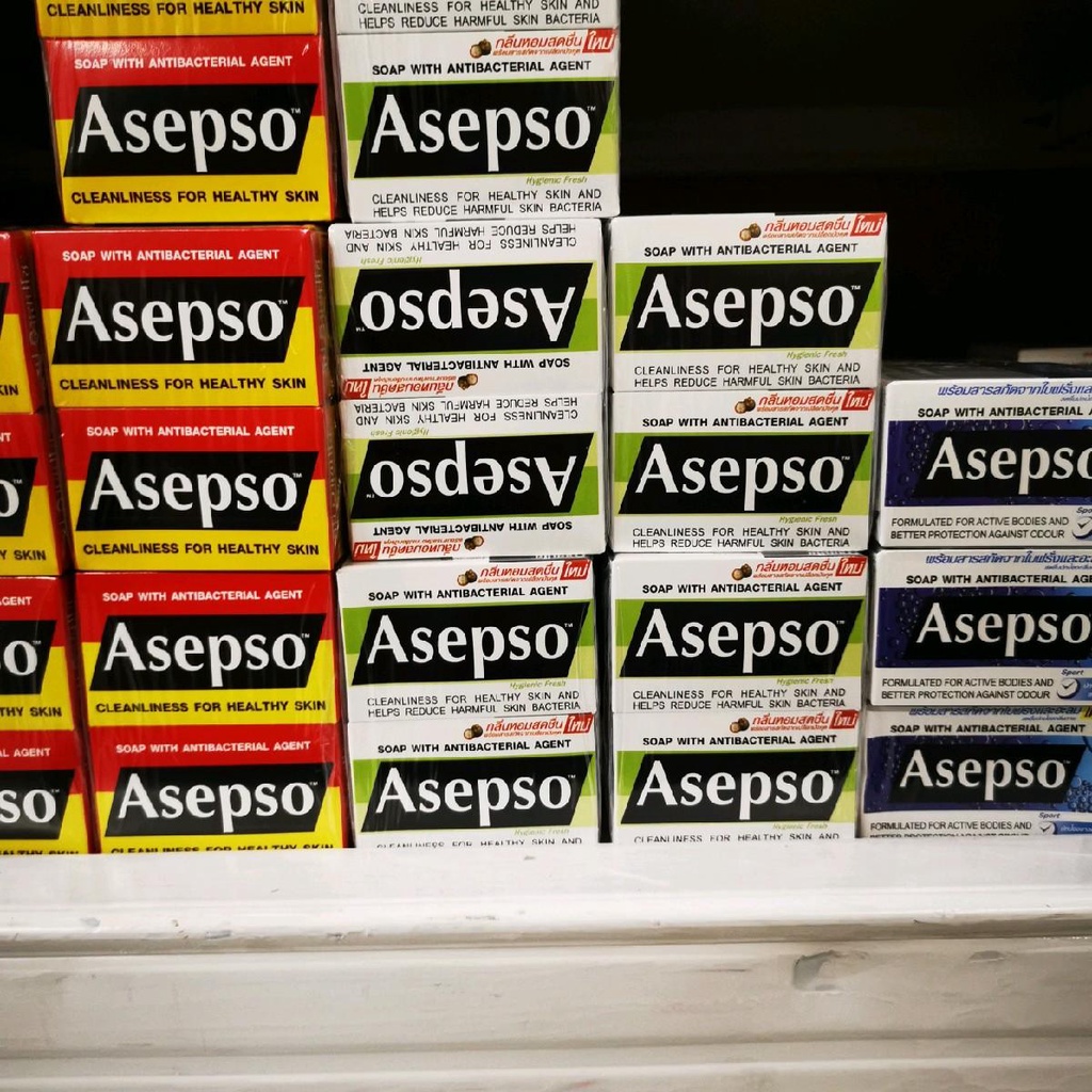 สบู่ก้อนอาเซปโซ80กรัม*4ก้อนต่อแพค  Asepso