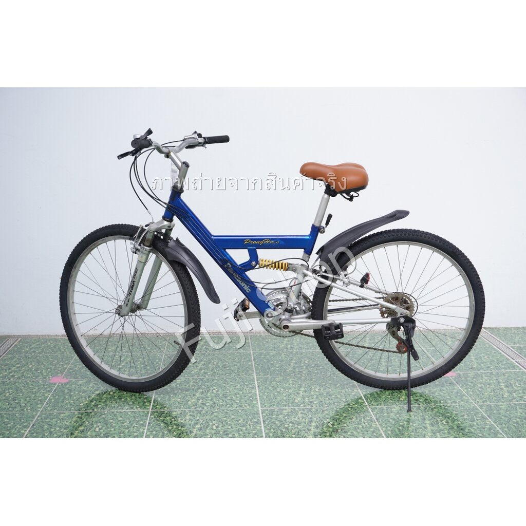 จักรยานเสือภูเขาญี่ปุ่น - ล้อ 26 นิ้ว - มีเกียร์ - มีโช๊ค - Panasonic - สีน้ำเงิน [จักรยานมือสอง]