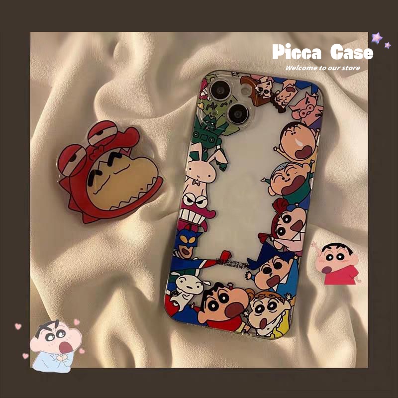 เคสโทรศัพท์มือถือ ลายการ์ตูนสุนัขชินจัง พร้อมที่ตั้งวาง สําหรับ Samsung A12 A14 A04s A21s A04E A13 A34 A54 A24 A23 A50 A04 A20 A31 A10S A51 A22 A02s A10 A71 A33 A20s A52s A11 A52 A03 A50s A02 A72