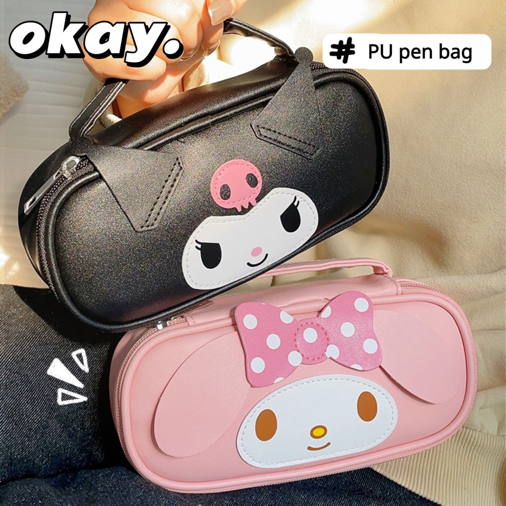 SANRIO กระเป๋าเครื่องเขียน กระเป๋าดินสอ ปากกา ขนาดใหญ่ จุของได้เยอะ แบบพกพา