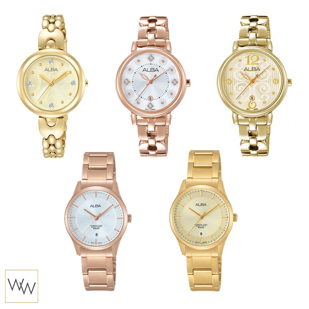 Time Shop ของแท้ นาฬิกาข้อมือผู้หญิง ALBA ประกันศูนย์ 1 ปี + กล่อง