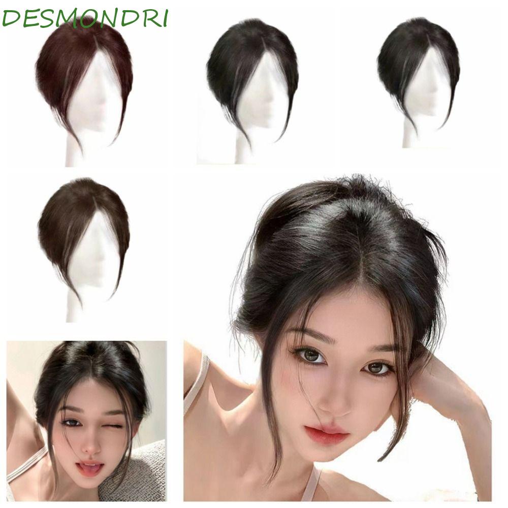 Desmondri ผมหน้าม้า คลิปสังเคราะห์ ผมหน้าม้าปลอม เพิ่มวอลลุ่ม มองไม่เห็น ไร้รอยต่อ พร้อมผมหน้าม้า Toupee แฮร์พีซ ผู้หญิง