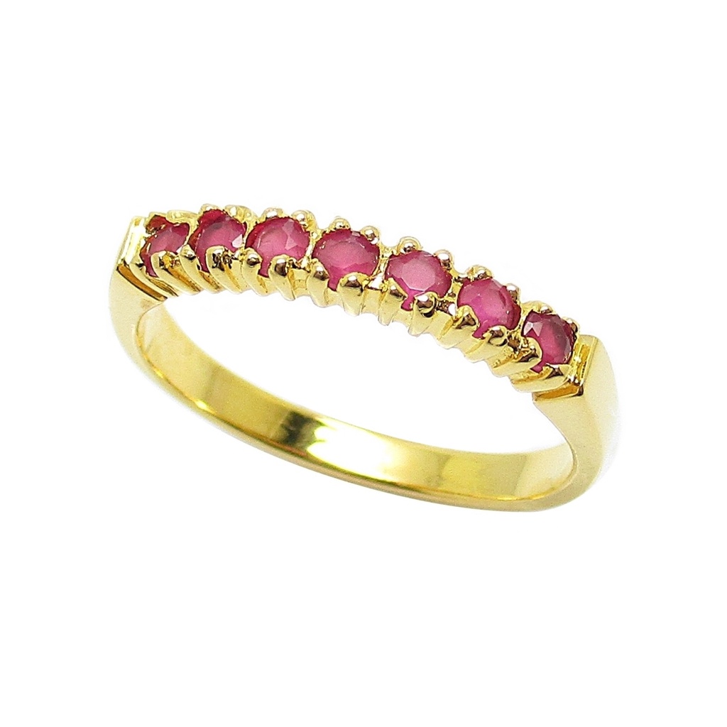 แหวนทับทิม แหวนพลอย แหวนหุ้มทองประดับทับทิม แหวนทับทิมสีแดง  แหวนพลอย
