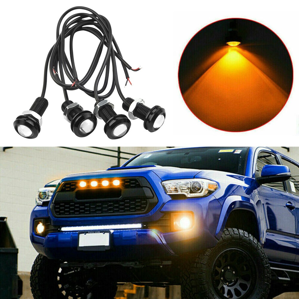 [MRbunny025] ชุดไฟกระจังหน้า LED สีเหลืองอําพัน สําหรับ Ford SUV Raptor Style 4 ชิ้น