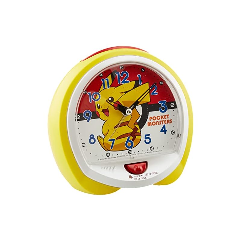 [Direct from Japan]Seiko Clock Alarm Clock, Display Clock, Character Pokemon, Yellow, 88 x 92 x 78mm CQ423Y