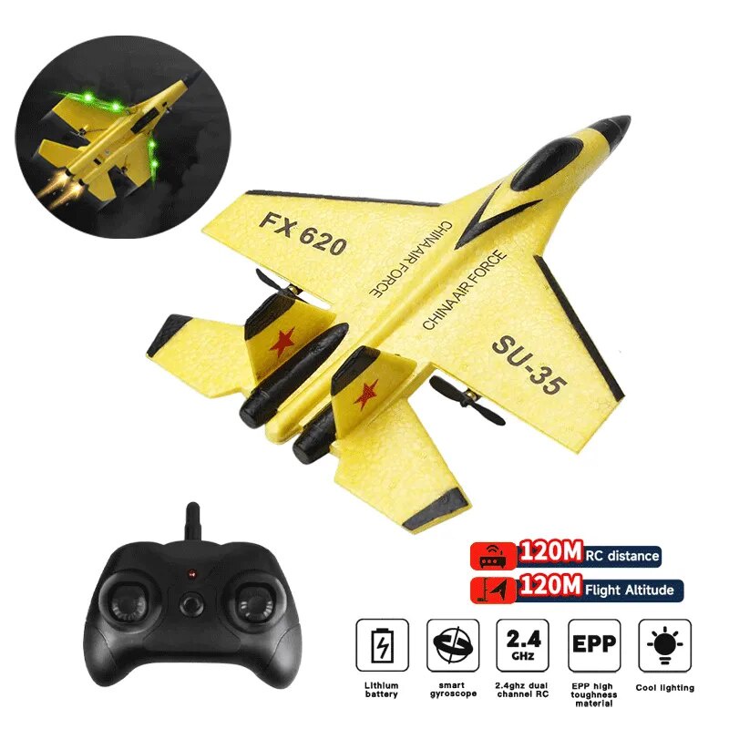 RC Foam Aircraft SU-35 Plane 2.4G Radio Control Glider Remote Control Fighter Plane Glider Airplane 