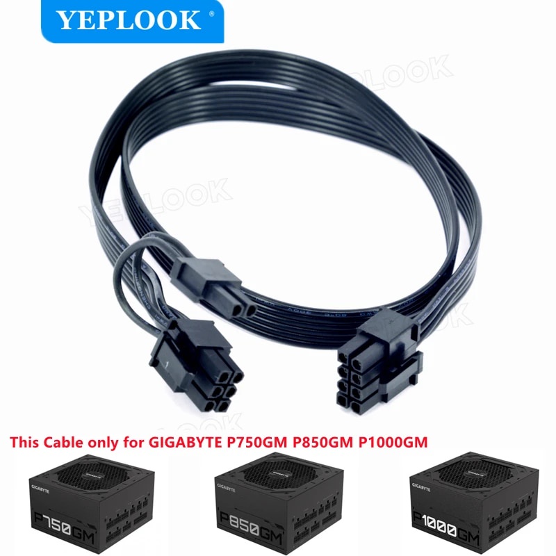 PCIe 8Pin ถึง 8Pin 6+2Pin เดี่ยว 8Pin สาย GPU 60 ซม.สําหรับ GIGABYTE Gold Fully Modular PSU P750GM 7