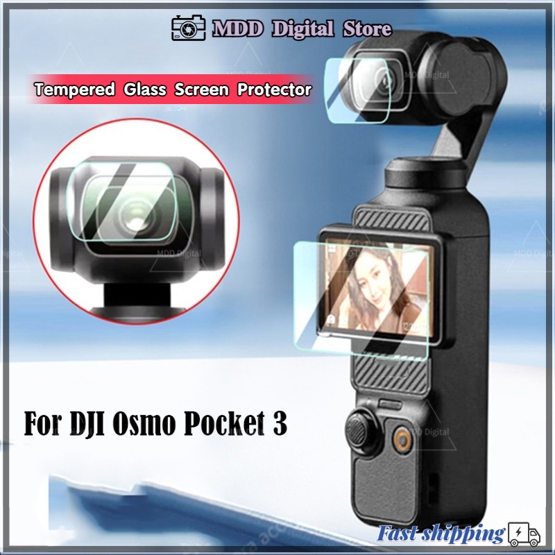 DJI Osmo Pocket 3 Tempered Glass Screen Protector，ฟิล์มป้องกันหน้าจอ DJI Osmo Pocket 3