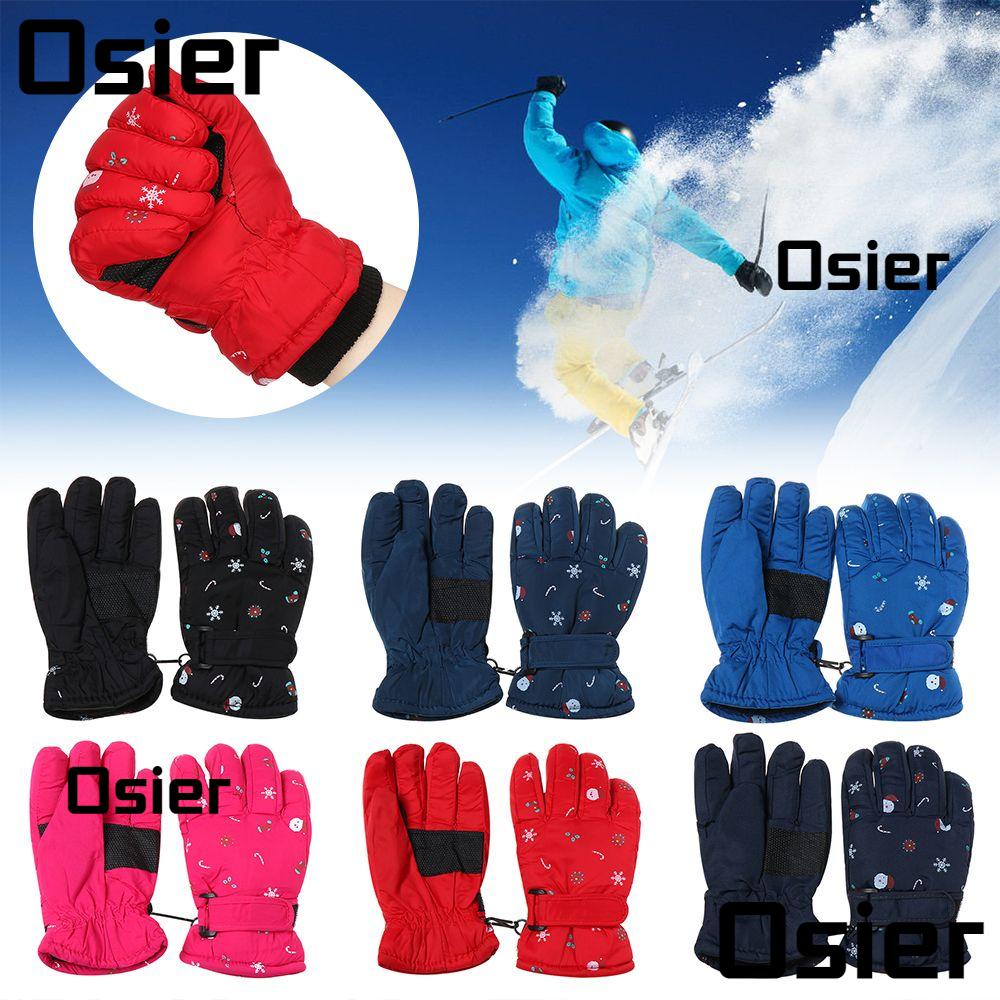Osier1 ถุงมือเล่นสกี ปีนเขา กันลื่น หนา อบอุ่น สําหรับเด็ก สโนว์บอร์ด