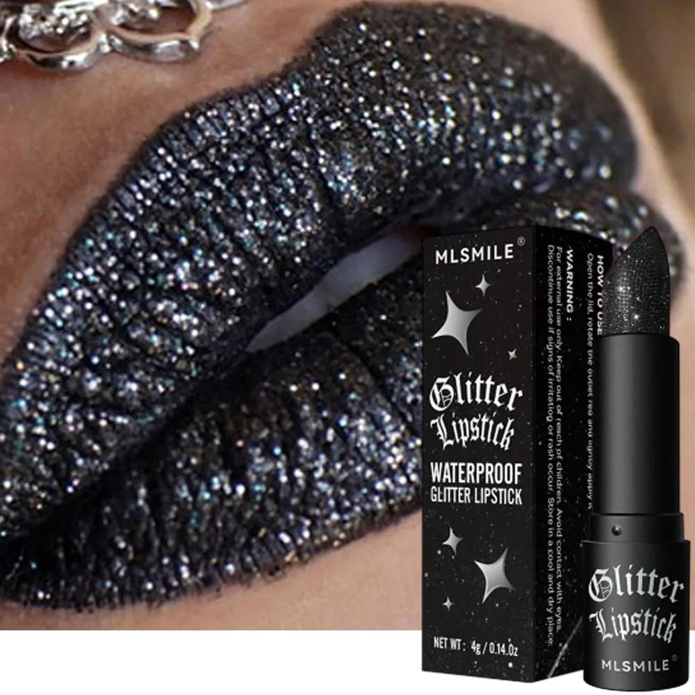 7 สี Glitter ลิปสติก Waterproof Long Lasting Diamond Pearlescent METALLIC Non-Stick CUP ลิปสติกผู้หญิงแต่งหน้าเครื่องสำอาง