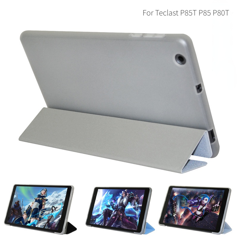 เคสแท็บเล็ต PC TPU หนัง PU นิ่ม ฝาพับสามทบ พร้อมขาตั้ง สําหรับ Teclast P85T 8.0 นิ้ว 2023 Teclast P8