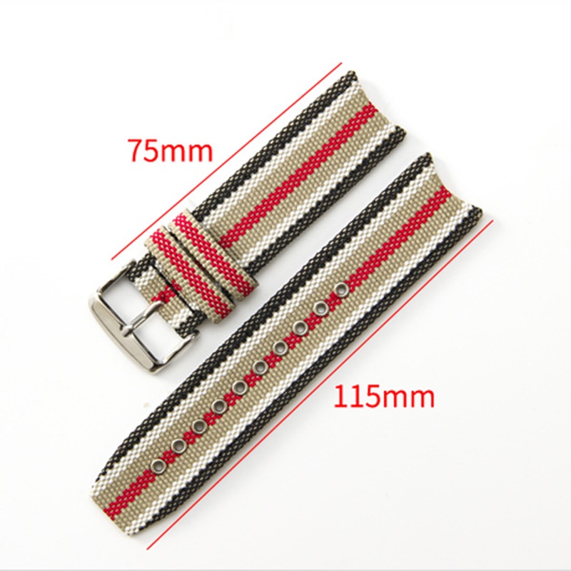 สายนาฬิกาข้อมือ ผ้าแคนวาส ไนล่อน 22 มม. สําหรับ Burberry BU7600 7601 7602 Series
