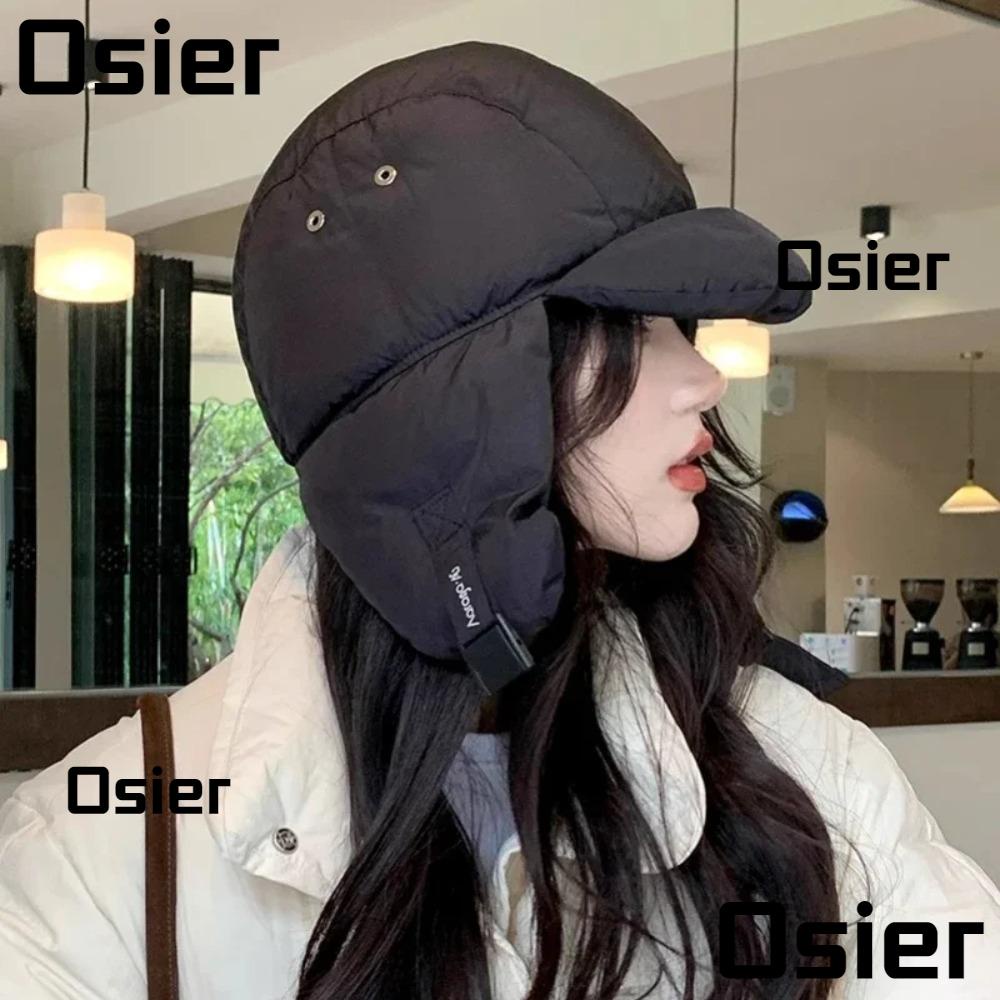 Osier1 หมวกบอมเบอร์ สกี ป้องกันหู น้ําหนักเบา หนา กันลม อบอุ่น สไตล์เกาหลี สําหรับผู้ชาย