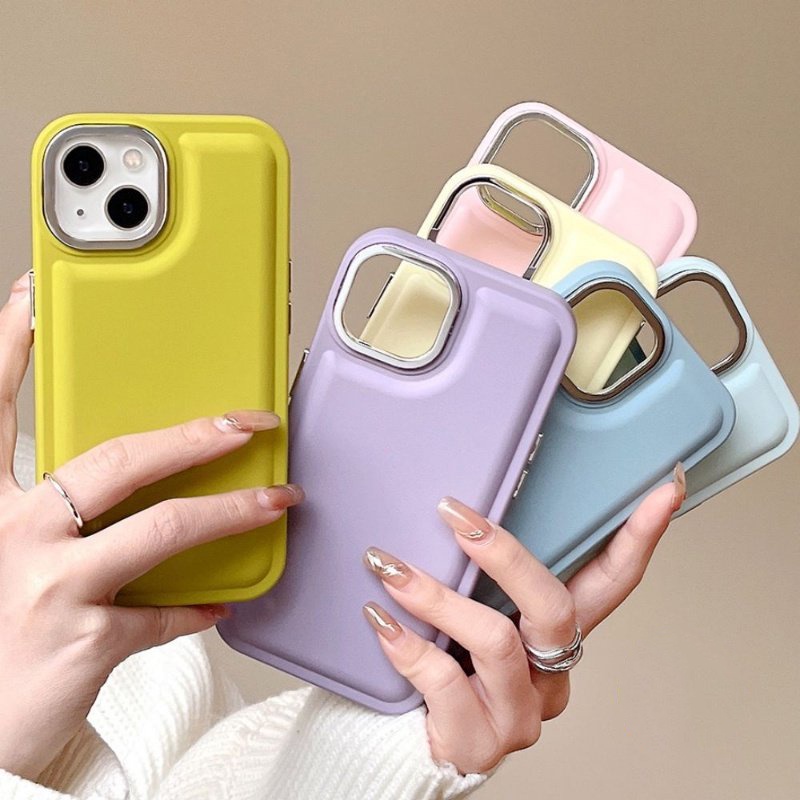 ราคาส่ง For iphone 14 pro max เคสโทรศัพท์มือถือแบบนิ่ม รอยกล้อง สีแคนดี้ สําหรับ for iPhone 11 12 13 Pro Max 024