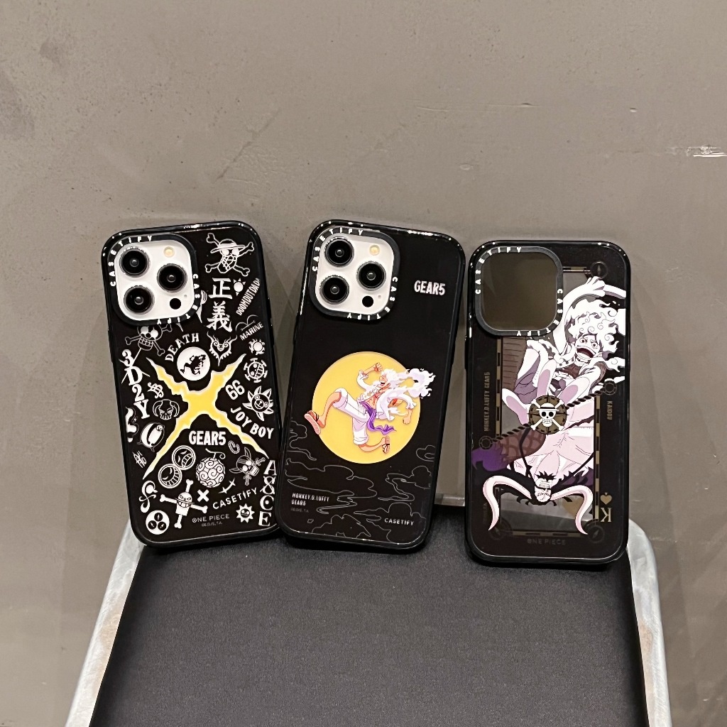 เคส tify Black Edge อะคริลิค One Piece Nika GEAR5 เคสโทรศัพท์เหมาะสําหรับ iPhone 15 14 13 12 11 Pro 