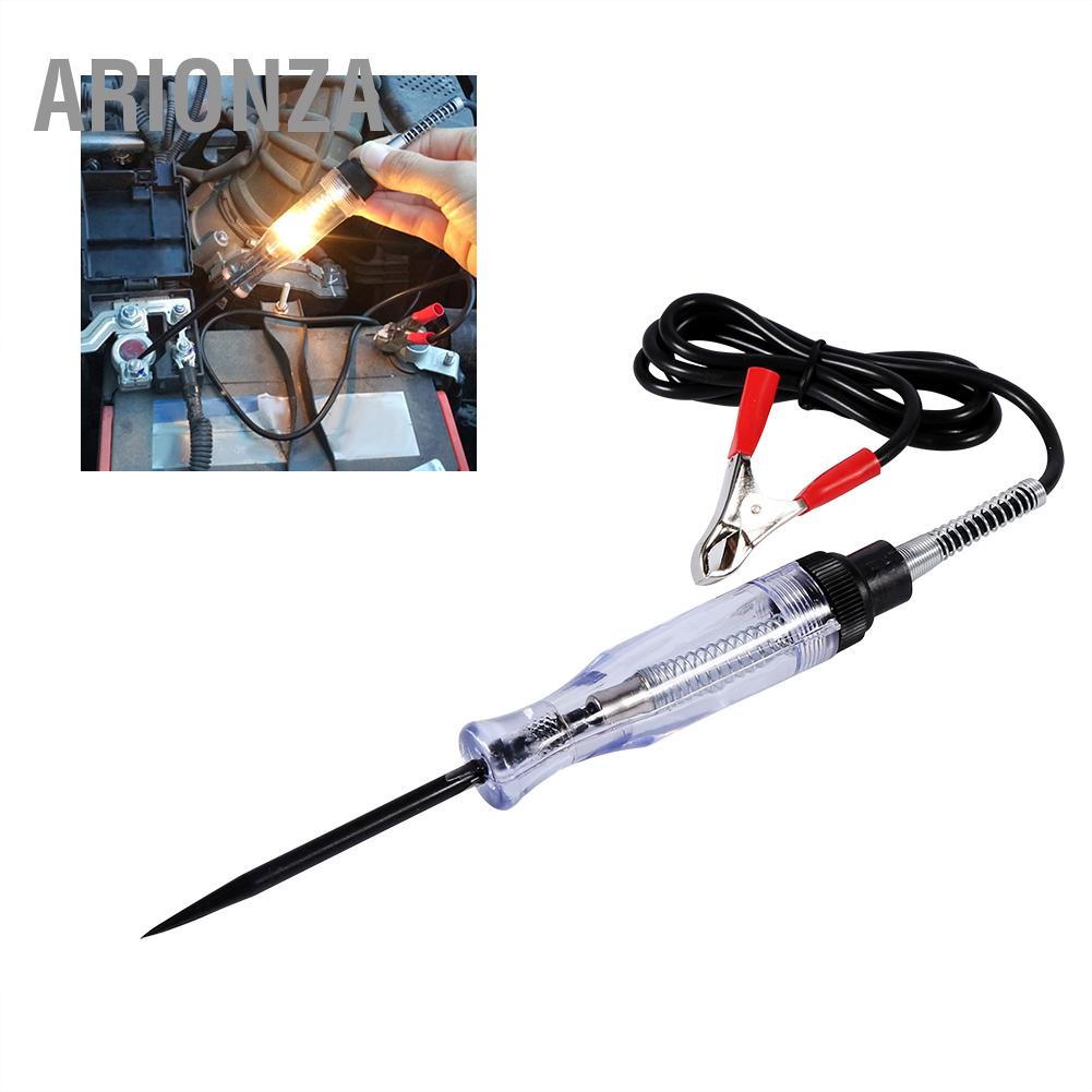 ARIONZA Auto 6V 12V 24V DC รถบรรทุกแรงดันไฟฟ้าเครื่องทดสอบวงจรรถทดสอบ VoltMet Long Probe ปากกาหลอดไฟ