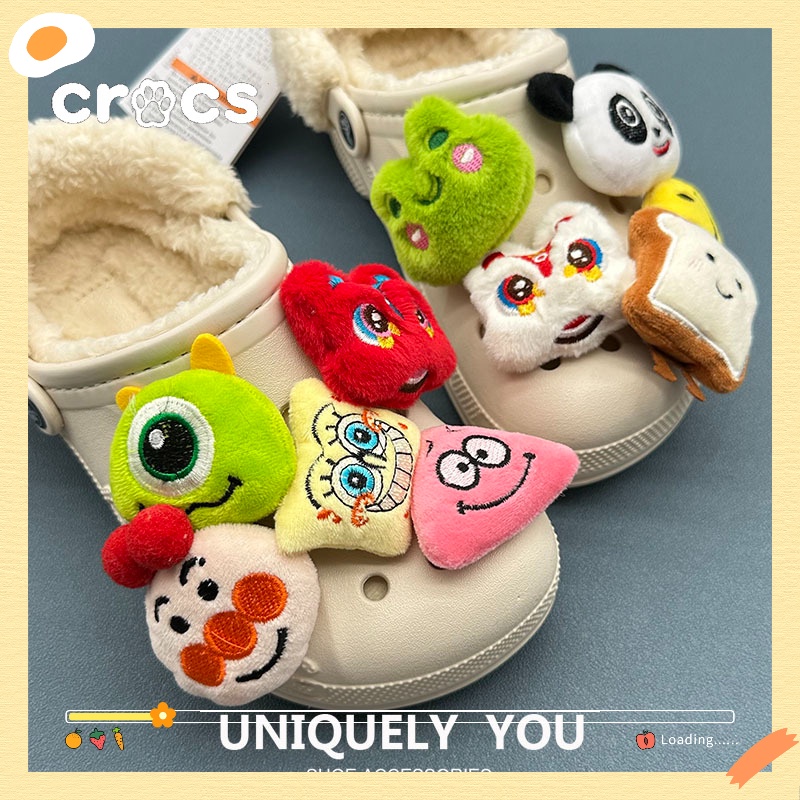 Crocs jibbitz ของเล่นตุ๊กตาหัวเข็มขัดรองเท้าการ์ตูนสัตว์น่ารักรองเท้าดอกไม้เกาหลีตุ๊กตาหัวเข็มขัด Crocs เสน่ห์ Crocs รองเท้าอุปกรณ์เสริม