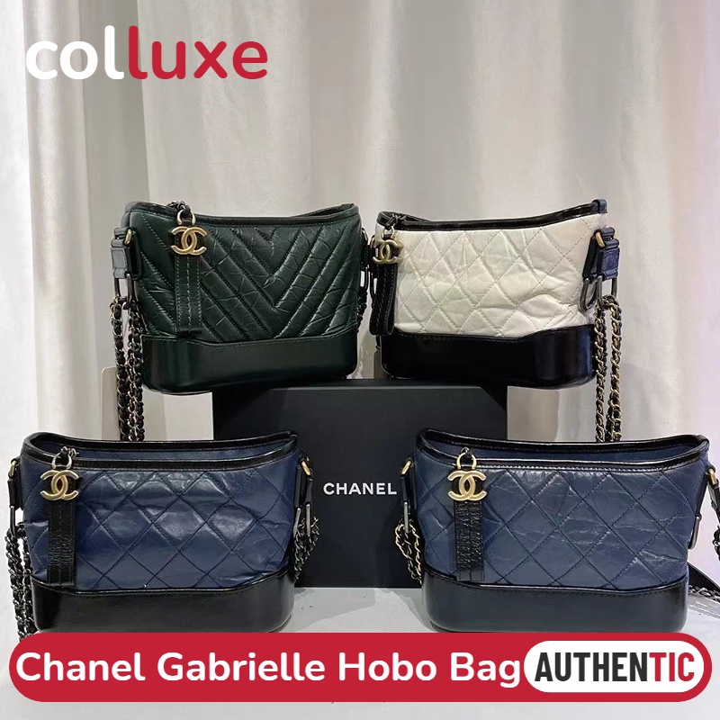 แบรนด์ใหม่และเป็นของแท้/ชาแนล Chanel Gabrielle สุภาพสตรี/ กระเป๋ากุ๊ย/ กระเป๋าสะพายไหล่/ กระเป๋าร่อซู้ล