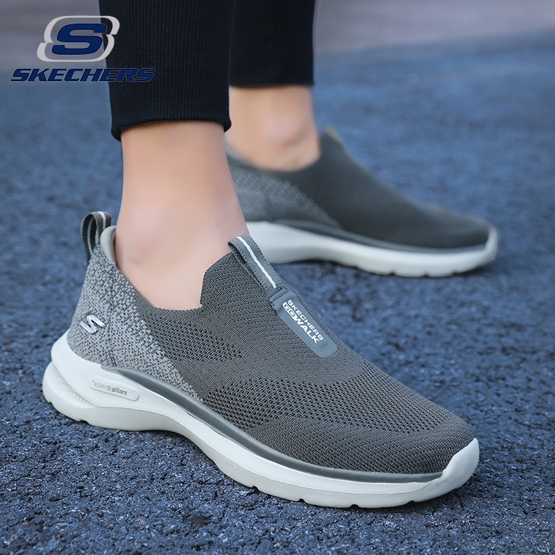 (พร้อมส่ง) Skechers_ GO WALK HYPER BURST ใหม่ รองเท้าสลิปออนลําลอง เบาพิเศษ ขนาดใหญ่ สําหรับผู้ชาย