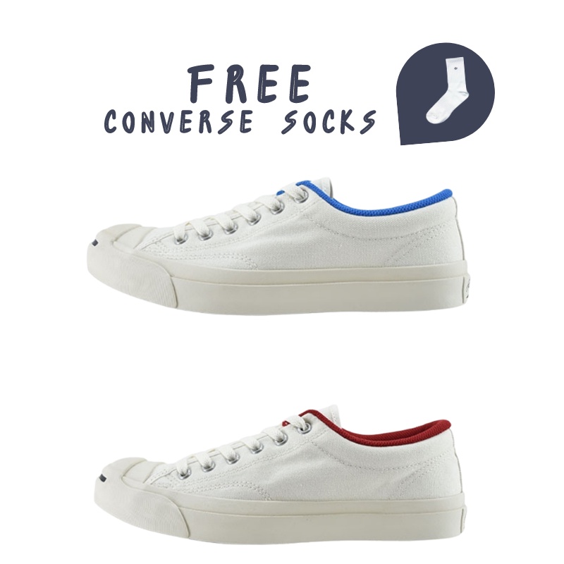 CONVERSE JACK PURCELL TW RH WHITE/RED - WHITE/BLUE